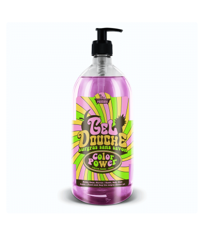 Gel douche 1L Color Power - Pomme & Pêche - Les Petits Bains de Provence