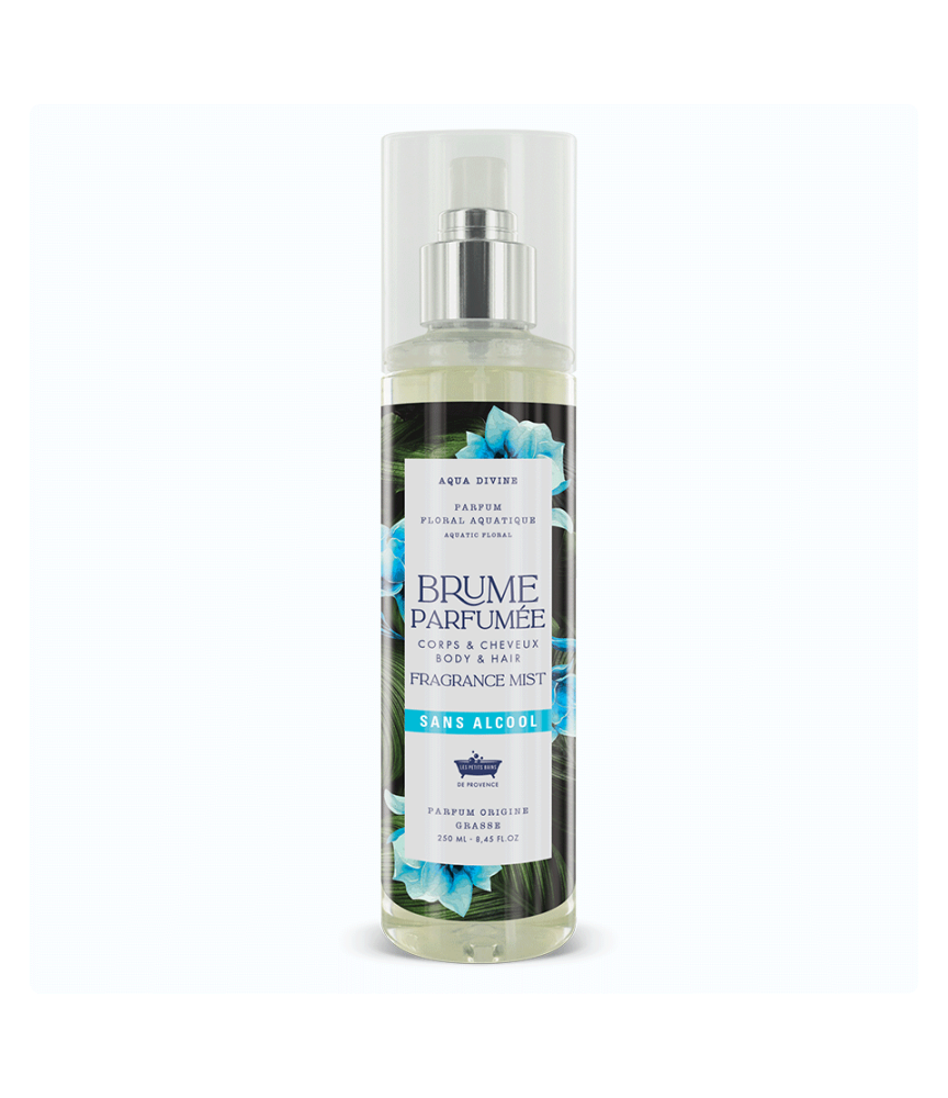 Brume Parfumée sans alcool Floral Aquatique 250ml - Les Petits Bains de Provence - Aqua Divine