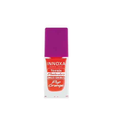 Vernis Fluorescent Ongles Sensibles Pop Orange 8ml – Innoxa Paris 1920