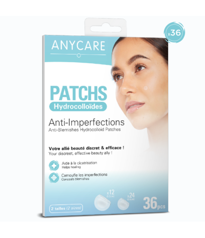 Patchs Hydrocolloïdes Anti-Imperfections – 36 pcs – Anycare