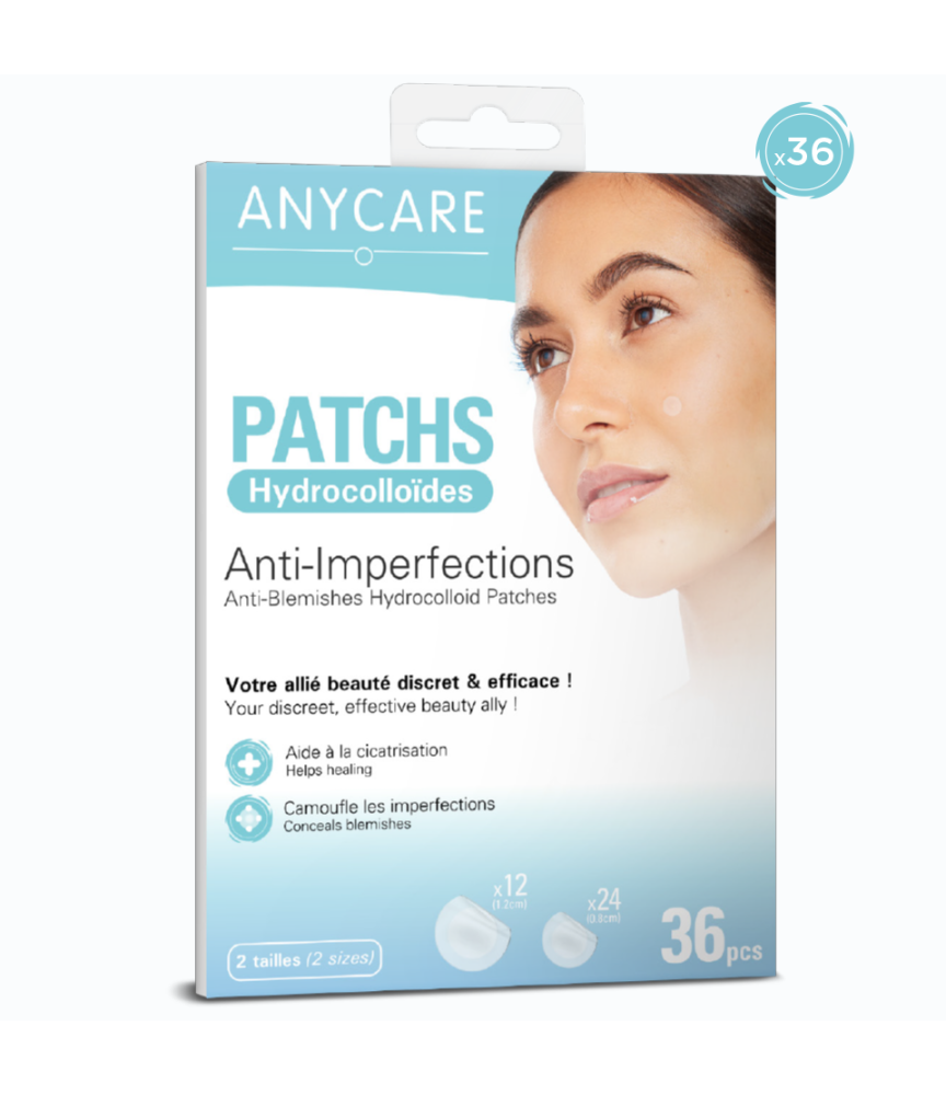 Patchs Hydrocolloïdes Anti-Imperfections – 36 pcs – Anycare Patchs Hydrocolloïdes Anti-Imperfections – 36 pcs – Anycare