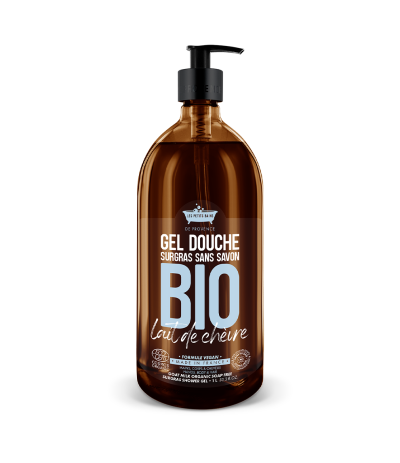 Gel Douche BIO au Lait de Chèvre 1L - Les Petits Bains de Provence
