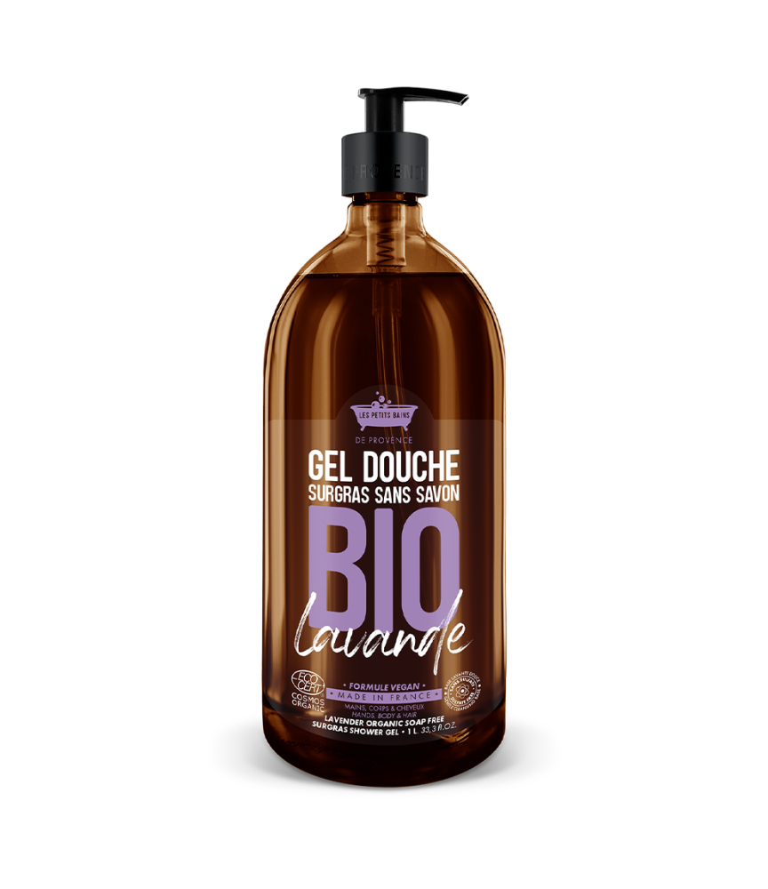 Gel Douche BIO Lavande 1L - Les Petits Bains de Provence