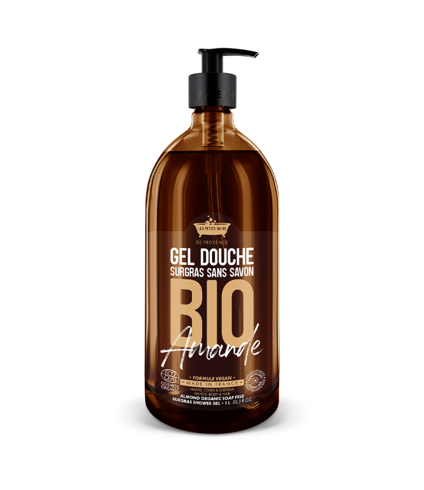 Gel Douche BIO Amande 1L - Les Petits Bains de Provence