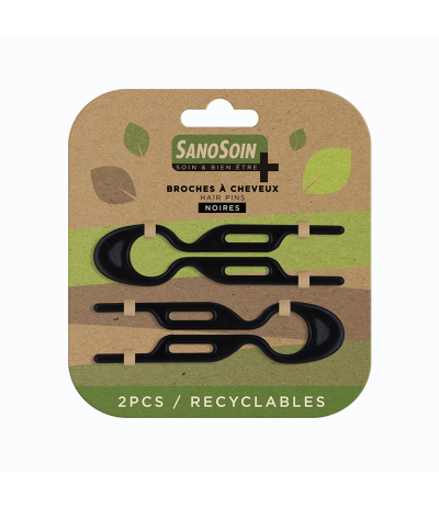 Lot de 2 Broches à Cheveux Sanosoin - Recyclables - Noires