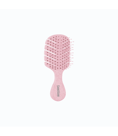 Brosse à Cheveux MINI SANOSOIN - Format de Poche - Corail