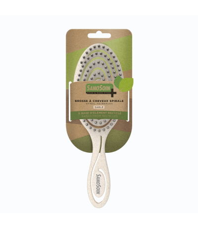 Brosse à Cheveux Spirale Bio-Sourcée Sanosoin - Coloris Sable