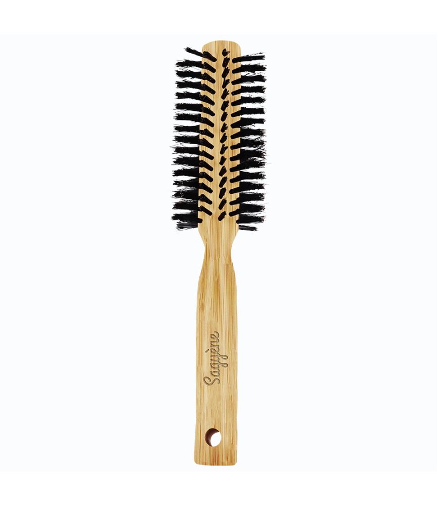 Brosse à Cheveux Bambou Ronde Sagyène – Idéale pour Brushing Brosse à Cheveux Bambou Ronde Sagyène – Idéale pour Brushing