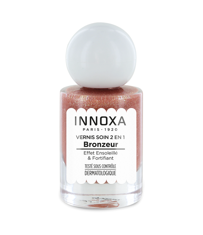 Vernis à Ongles Bronzeur Reflet Cuivré 10ml – Soin 2 en 1 INNOXA Paris 1920