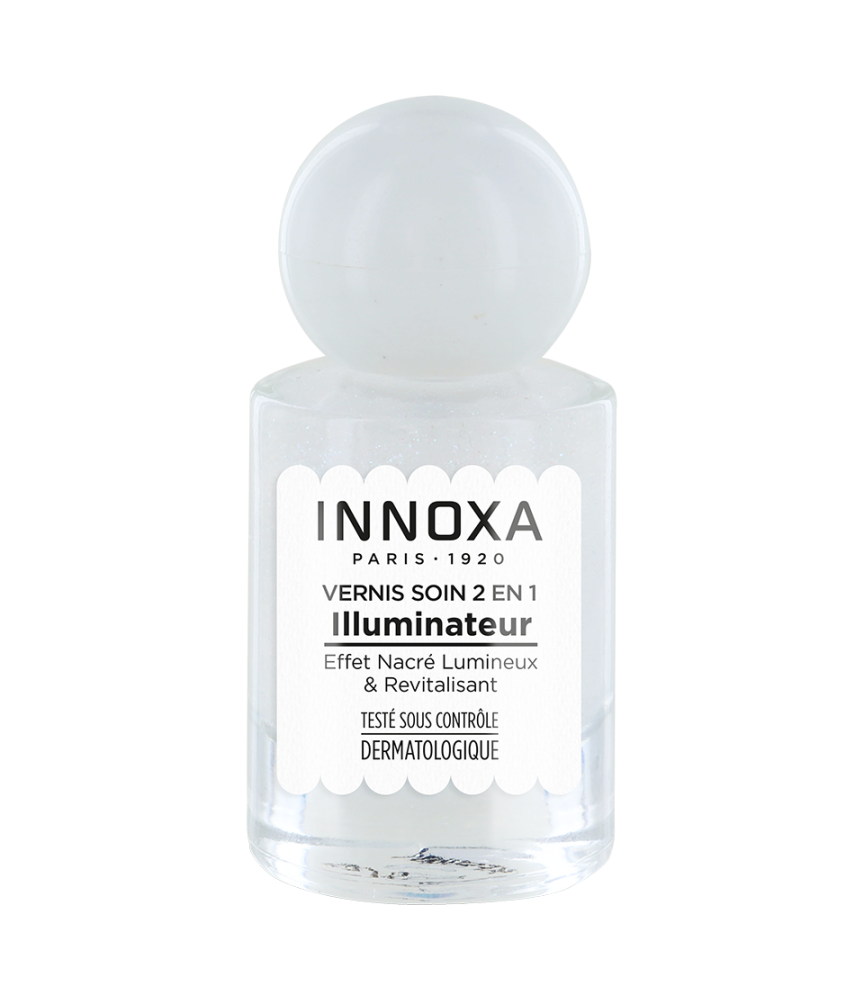 Vernis à Ongles Illuminateur Perle de Givre 10ml – Soin 2 en 1 INNOXA Paris 1920