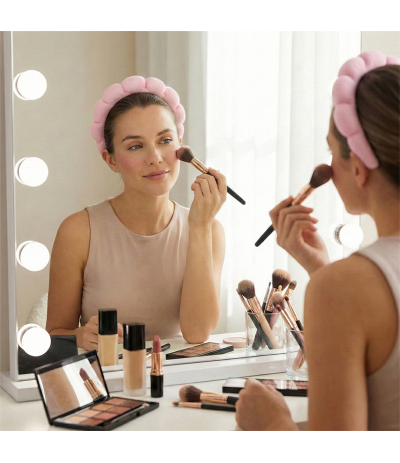 Utilisation du serre tête rose