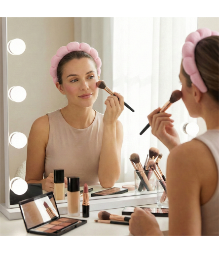 Utilisation du serre tête rose