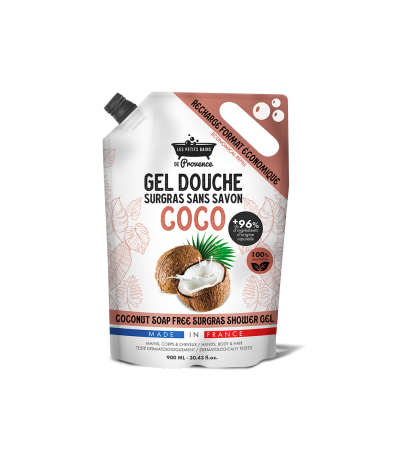 Recharge Gel Douche coco 900ml - Les Petits Bains de Provence