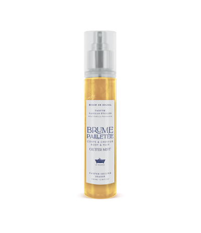 Brume Pailletée Vanille Etoilée 100ml- Ecrin de Soleil - Les Petits Bains de Provence