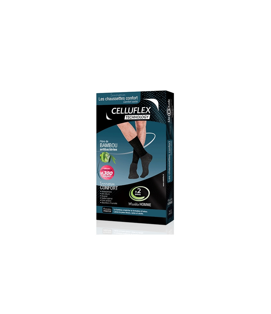 Chaussettes Confort Celluflex Technology Homme boite de 2 paires Chaussettes Confort Celluflex Technology Homme boite de 2 paires